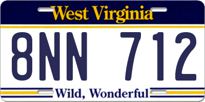 WV license plate 8NN712