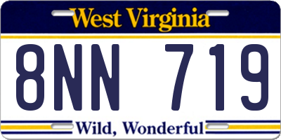 WV license plate 8NN719