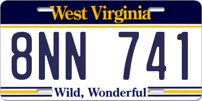 WV license plate 8NN741