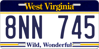 WV license plate 8NN745