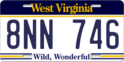 WV license plate 8NN746