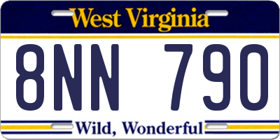 WV license plate 8NN790