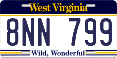 WV license plate 8NN799