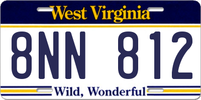 WV license plate 8NN812