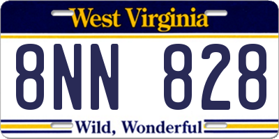 WV license plate 8NN828