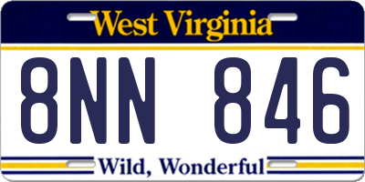 WV license plate 8NN846