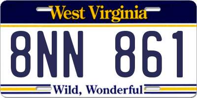 WV license plate 8NN861