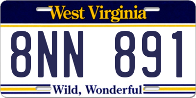 WV license plate 8NN891