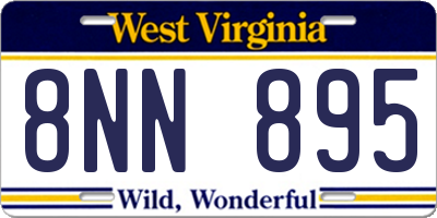 WV license plate 8NN895