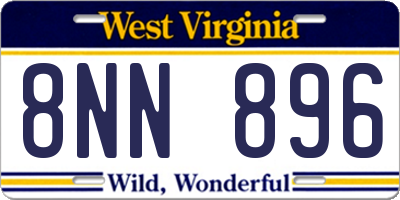 WV license plate 8NN896