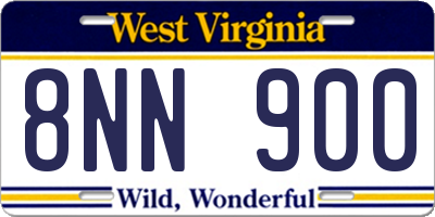WV license plate 8NN900