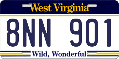 WV license plate 8NN901