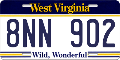 WV license plate 8NN902