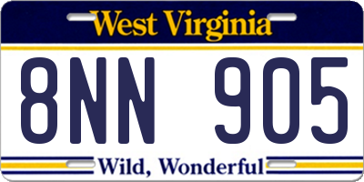 WV license plate 8NN905