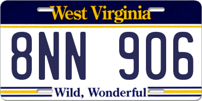 WV license plate 8NN906