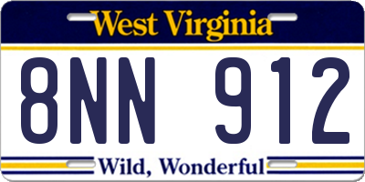 WV license plate 8NN912