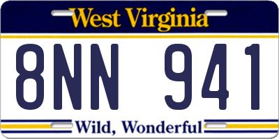 WV license plate 8NN941