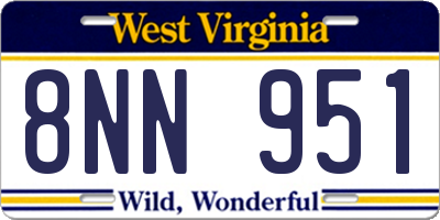 WV license plate 8NN951