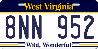 WV license plate 8NN952