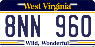 WV license plate 8NN960