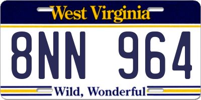 WV license plate 8NN964