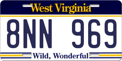 WV license plate 8NN969