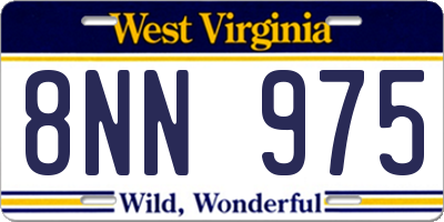 WV license plate 8NN975