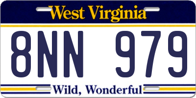 WV license plate 8NN979