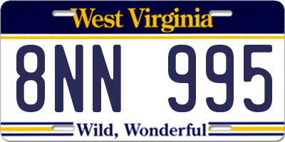 WV license plate 8NN995