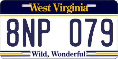WV license plate 8NP079