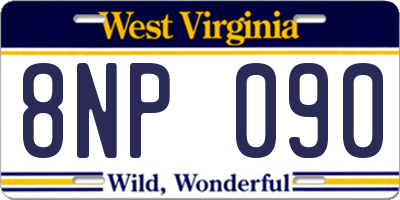 WV license plate 8NP090