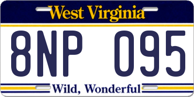 WV license plate 8NP095