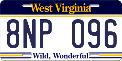 WV license plate 8NP096