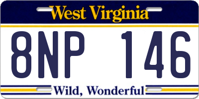 WV license plate 8NP146