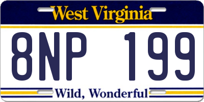 WV license plate 8NP199