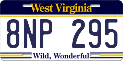 WV license plate 8NP295