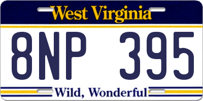 WV license plate 8NP395