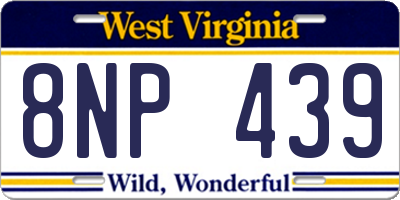 WV license plate 8NP439