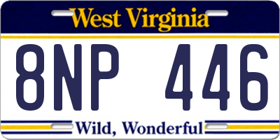 WV license plate 8NP446