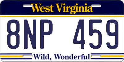 WV license plate 8NP459