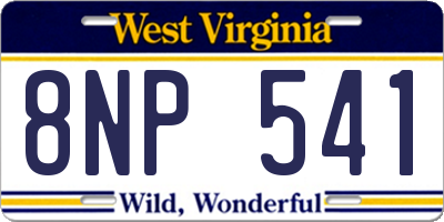 WV license plate 8NP541