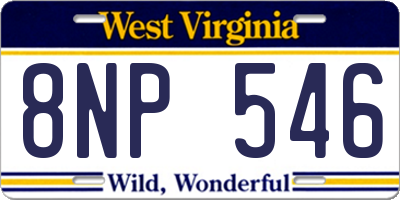 WV license plate 8NP546