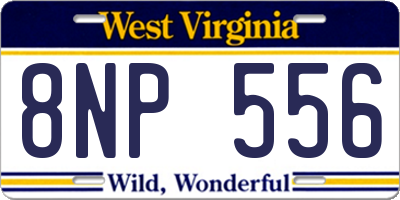 WV license plate 8NP556