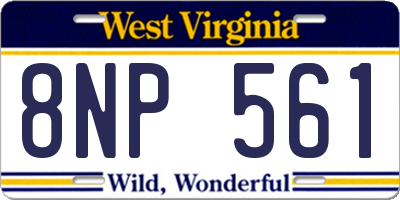 WV license plate 8NP561