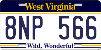 WV license plate 8NP566