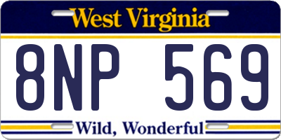 WV license plate 8NP569