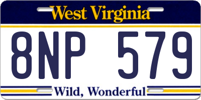 WV license plate 8NP579