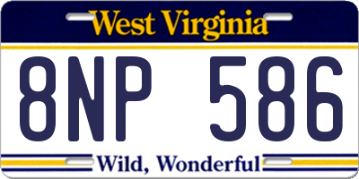 WV license plate 8NP586