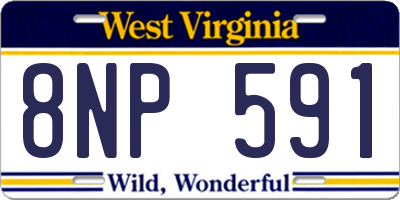 WV license plate 8NP591