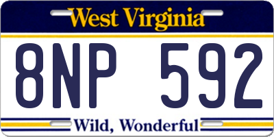 WV license plate 8NP592